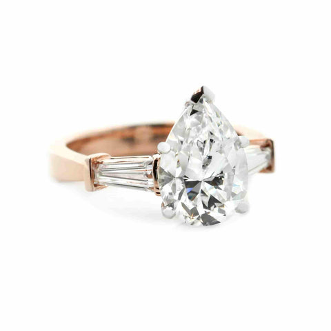 Chorus Three Stone Engagement Ring with Lab Grown Diamond