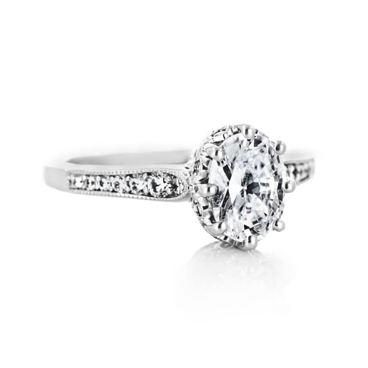 Crown Vintage Engagement Ring