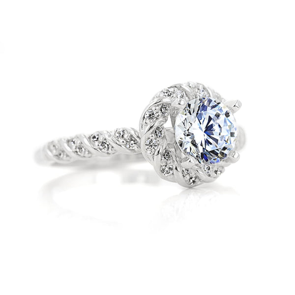 Diamond Entwined Engagement Ring