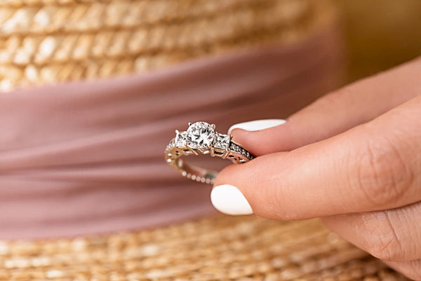 Julie Three Stone Engagement Ring