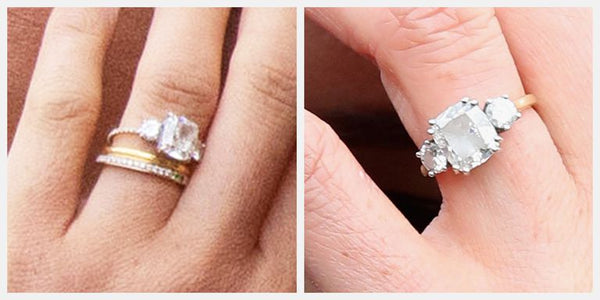 Meghan Markle Engagement Ring Redesign before and after
